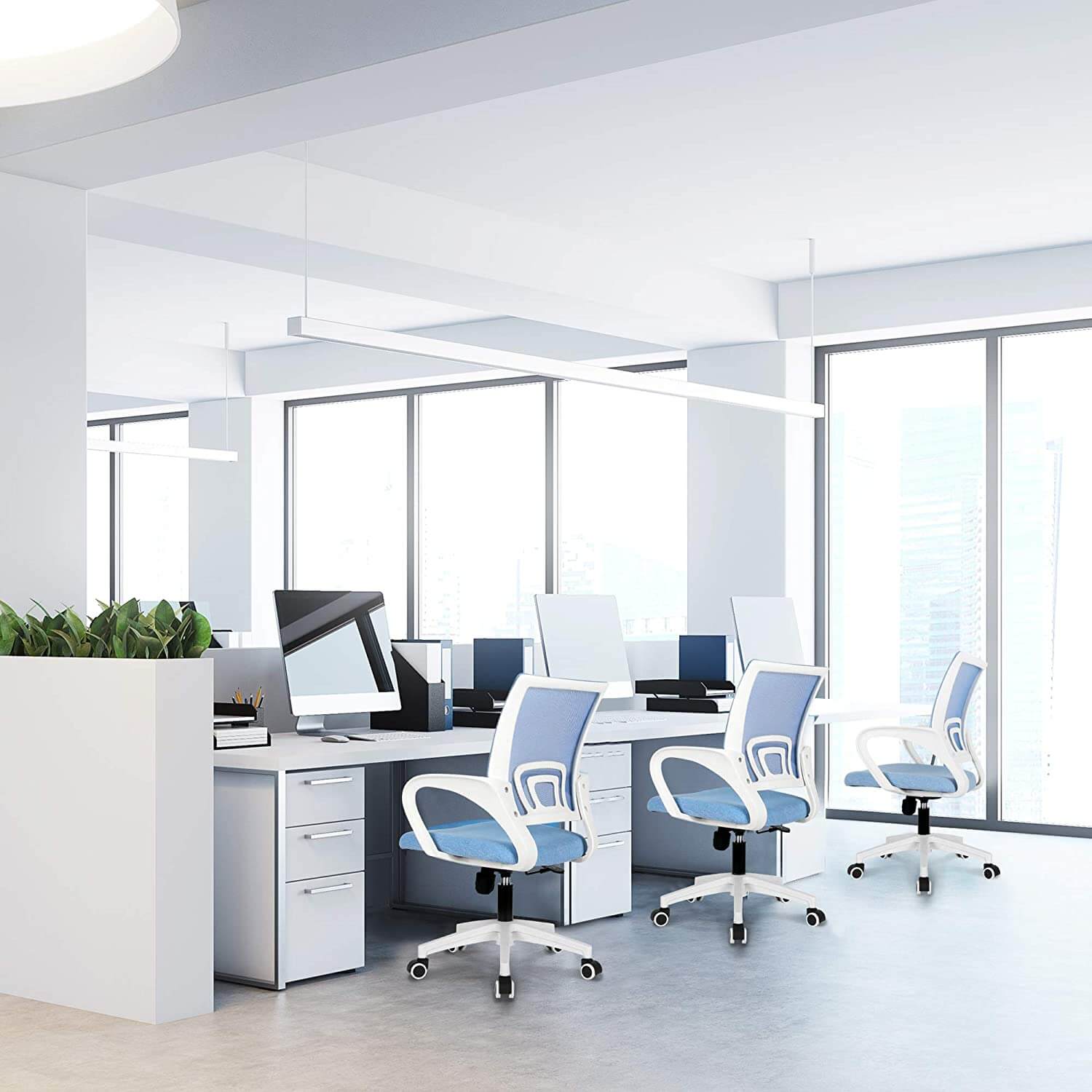 Elevate Your Workspace with a Stylish Blue Office Desk Chair - Prime Star Plus Inc.