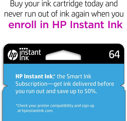 HP 64 Black Ink Cartridge High Yield Long-lasting Prints - Prime Star Plus Inc.