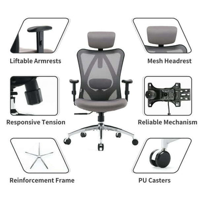 Adjustable Ergonomic Office Chair featuring Lumbar Support - Prime Star Plus Inc.