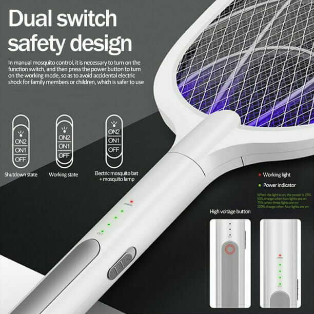 Electric Fly Swatter Racket & Mosquito Zapper - Prime Star Plus Inc.