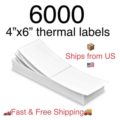 4x6 Fanfold Direct Thermal Shipping Labels for Printers - Prime Star Plus Inc.