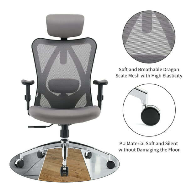 Adjustable Ergonomic Office Chair featuring Lumbar Support - Prime Star Plus Inc.