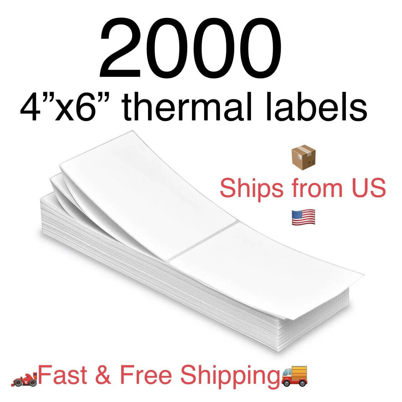 4x6 Fanfold Direct Thermal Shipping Labels for Printers - Prime Star Plus Inc.